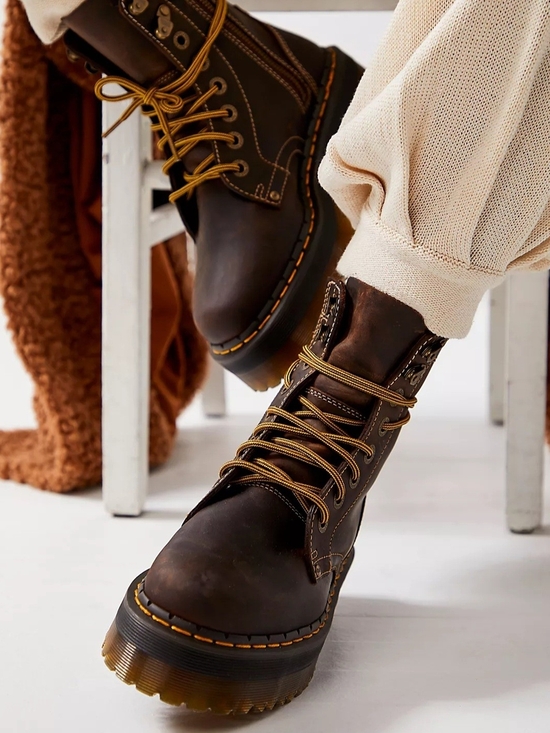 Dr. Martens Shoes - Dr. Martens Jadon Archive Brown Lace-Up  Boots NWOB